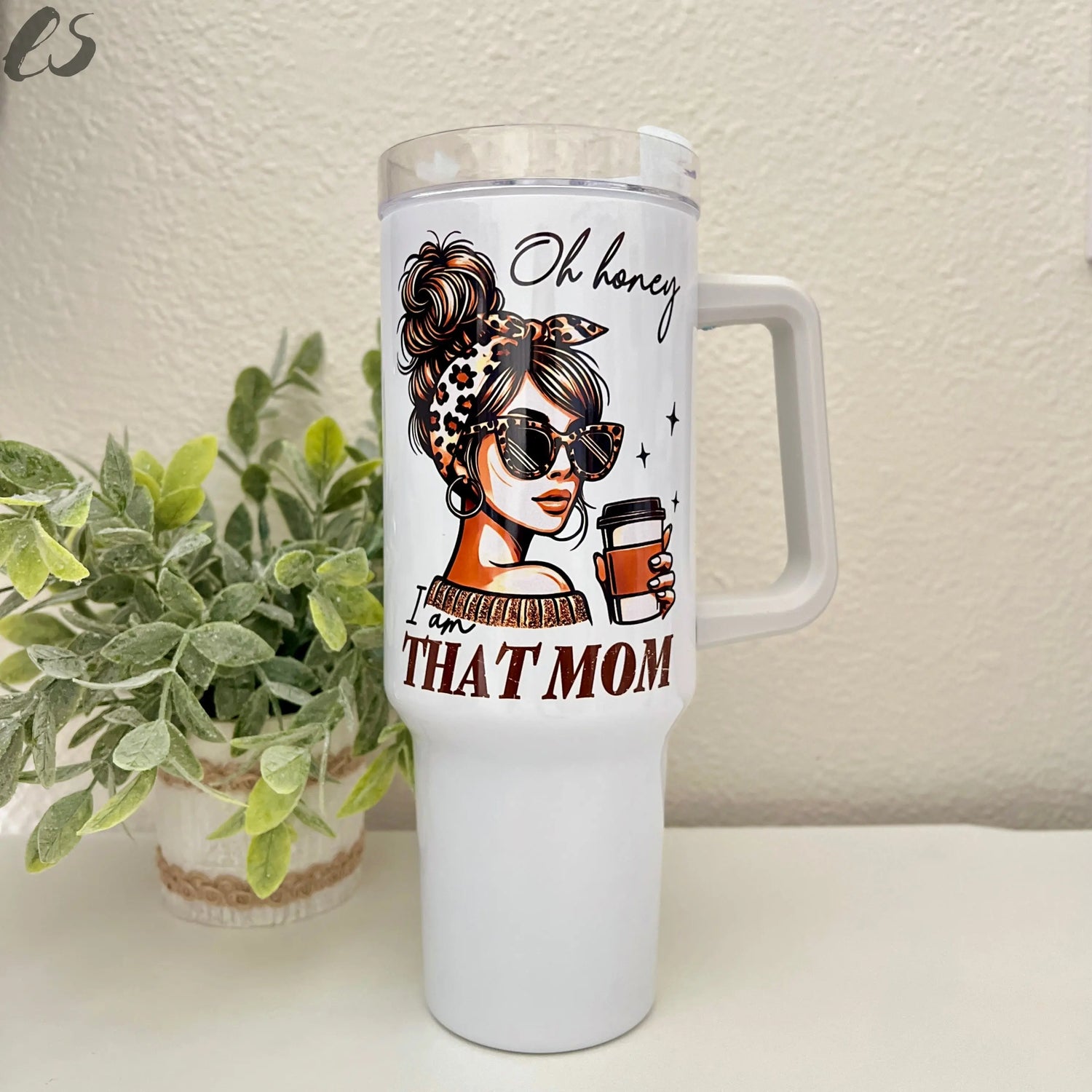 Oh Honey, I am That Mom Tumbler – Vintage Coffee Queen Design Existential Studio by An