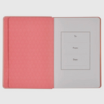 Soft pink faux leather journal with gold foil “Kindness Matters” cover, gilt-edged pages, Christian gift notebook