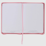 Psalm 118:14 zippered pink journal with gold foil accents, Christian devotional notebook with Scripture pages
