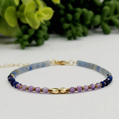 Anxiety Support Bracelet – Amethyst, Sodalite & Blue Aventurine