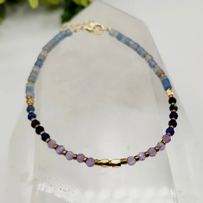 Anxiety Support Bracelet – Amethyst, Sodalite & Blue Aventurine