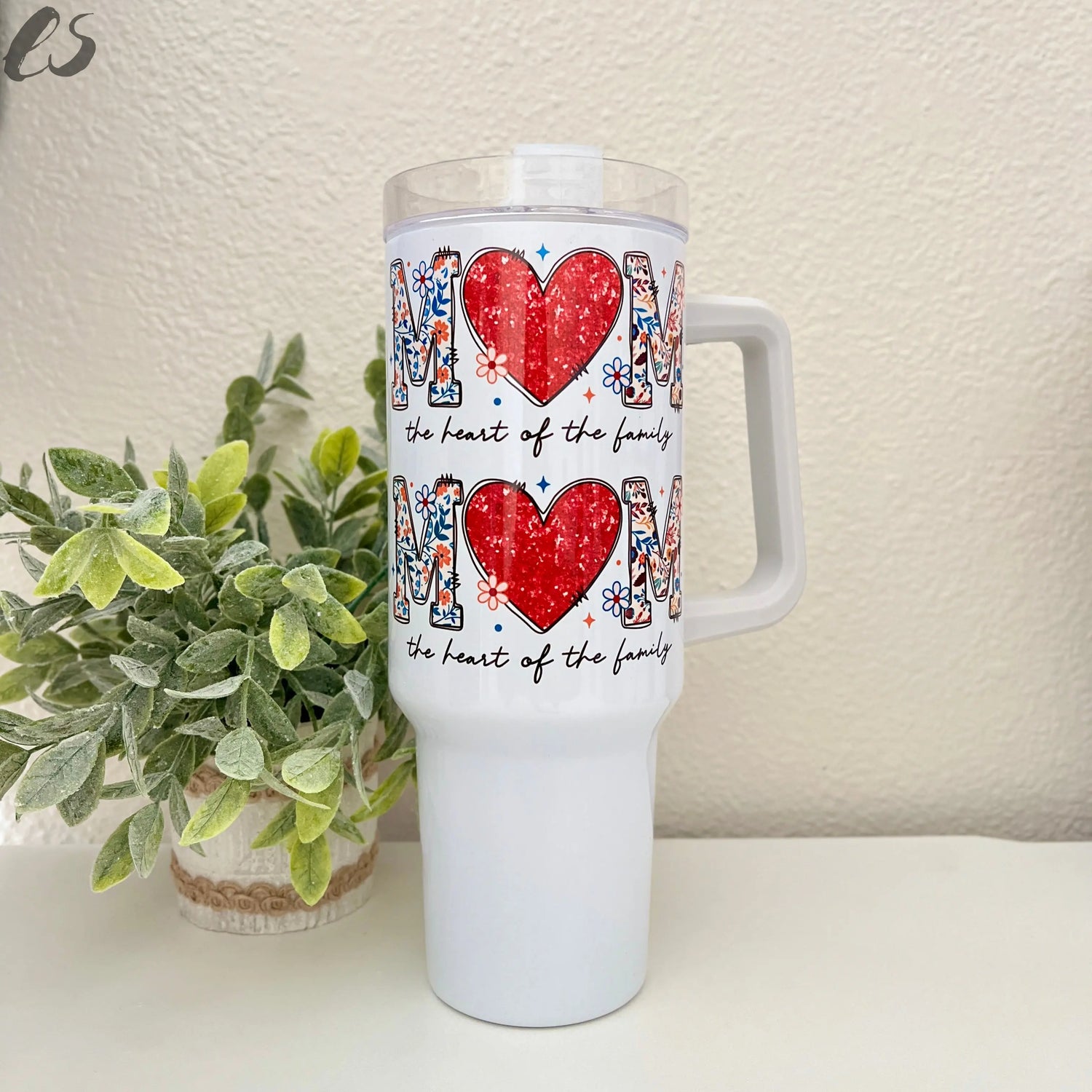Mom – The Heart of the Family Traveler Tumbler Existential Studio by An