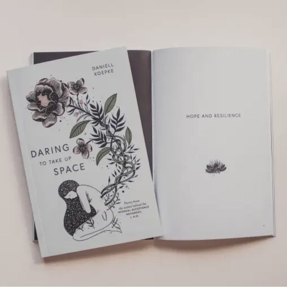 Daniell Koepke book – Daring to Take Up Space – paperback book for self-worth and personal healing